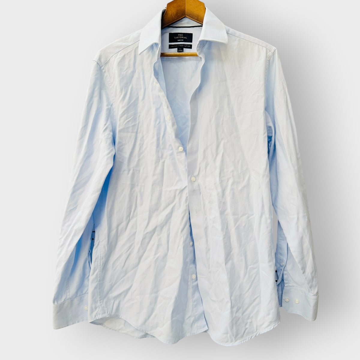 M&S SARTORIAL / blue dress shirt / L (3926847938407106494)
