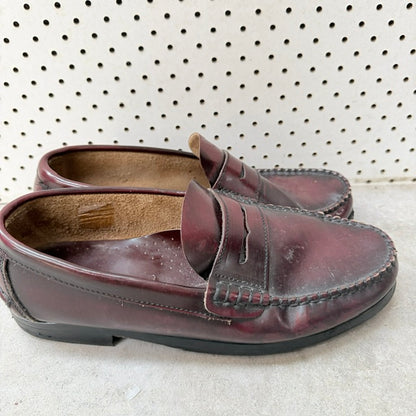 MARTINELLI / bordeaux leather moccasin penny loafers / 41tbc (3926913451858121228)