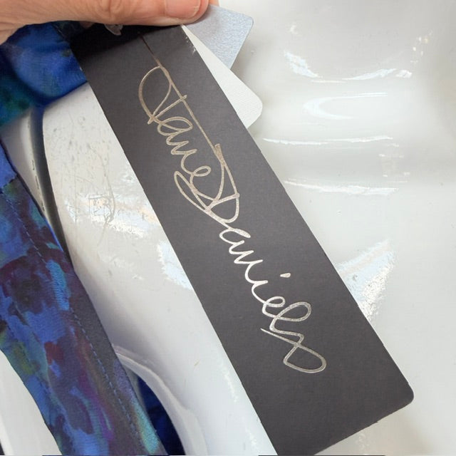 JANE DANIELS / 'Seychelles' silk sleeveless midi dress / 12 / made in nz (3927024442330883935)
