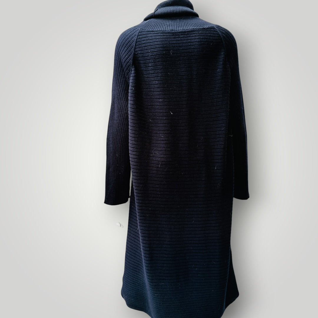 COS / contrast knit roll neck dress / wool / S (3927024719588594554)
