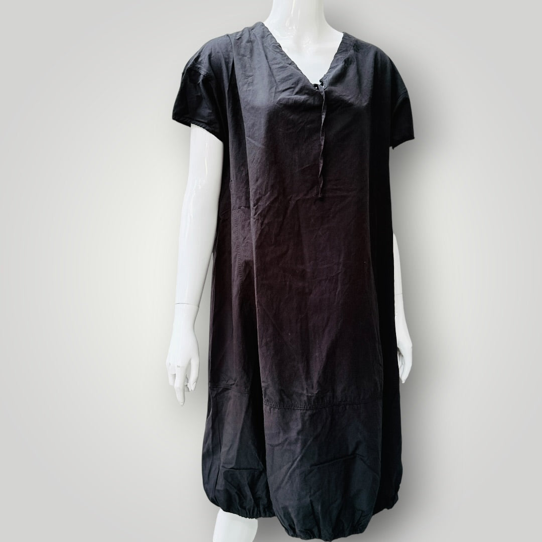 LOVE BONITO / black balloon hem midi dress / S (3927024722091201060)