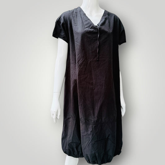 LOVE BONITO / black balloon hem midi dress / S (3927024722091201060)