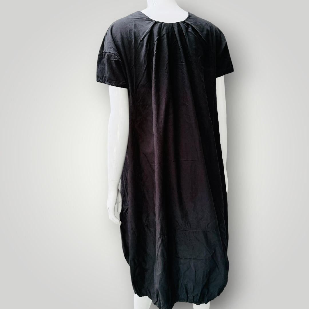 LOVE BONITO / black balloon hem midi dress / S (3927024723775659395)
