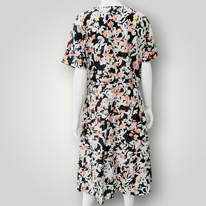 VASSALLI / black floral print midi dress / 14 (3927024739242839618)
