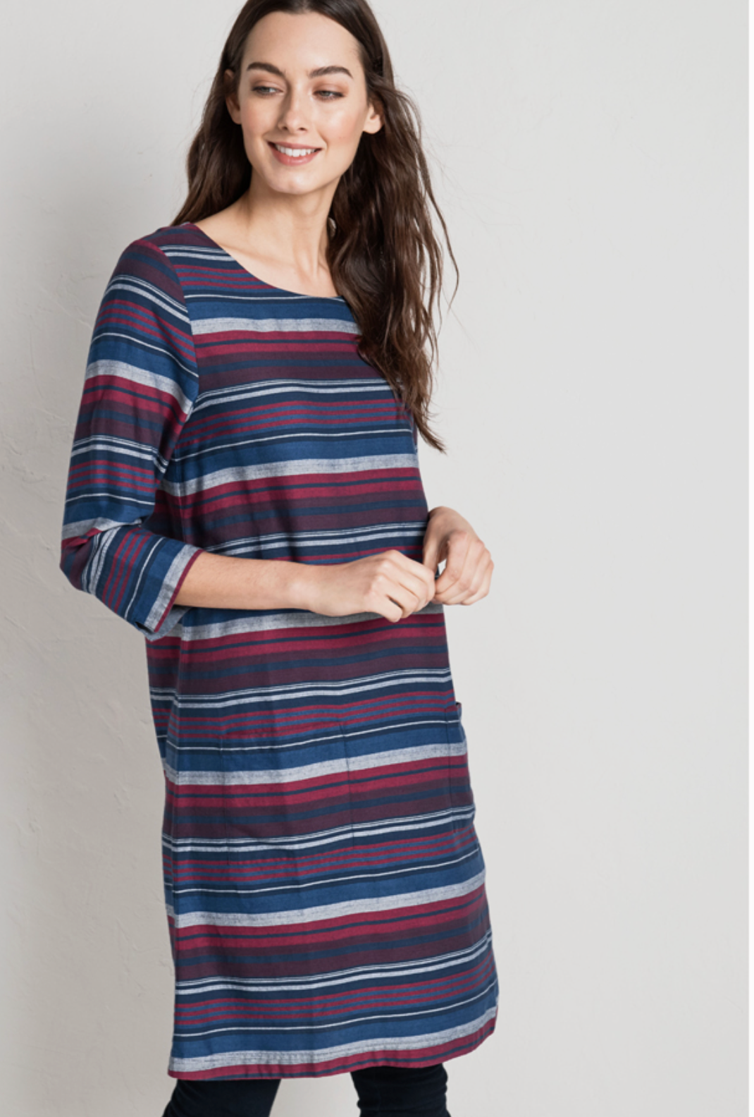 SEASALT CORNWALL / Folly Cove striped tunic dress / 12 (3927027469178974195)