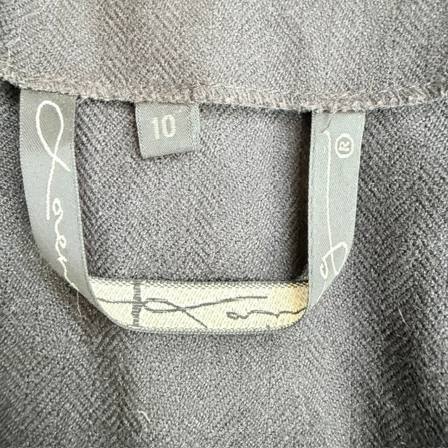 y2k vintage / LORENA LAING / black merino wool and alpaca cropped jacket / 10 (3927364187309343151)