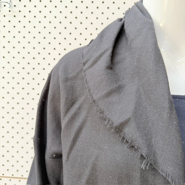 y2k vintage / LORENA LAING / black merino wool and alpaca cropped jacket / 10 (3927364195676732811)