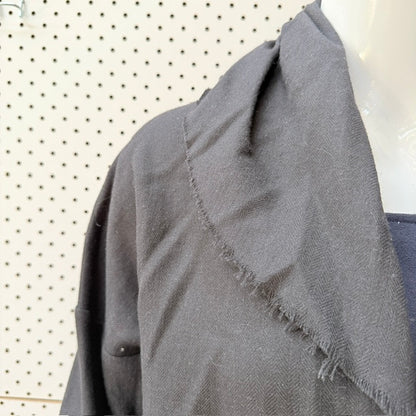 y2k vintage / LORENA LAING / black merino wool and alpaca cropped jacket / 10 (3927364195676732811)
