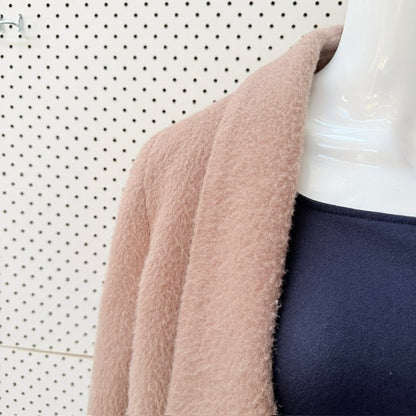 TRELISE COOPER / Bearberry Eager Beaver / blush pink wool-alpaca coat / 8 (3927364279672839911)