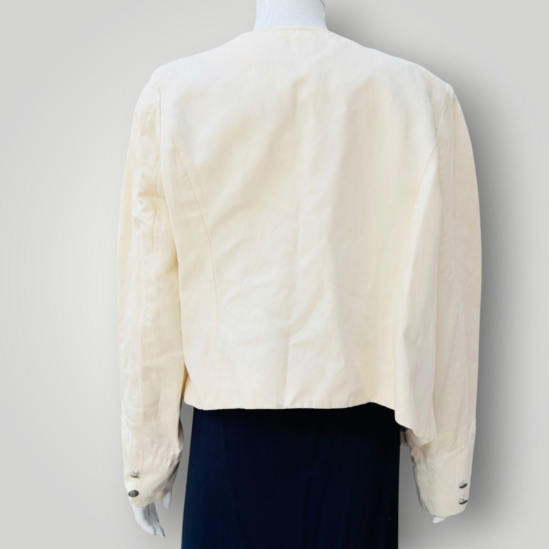 TRELISE COOPER / Chain of Command / cotton-linen military jacket / 16 (3927364546384512848)
