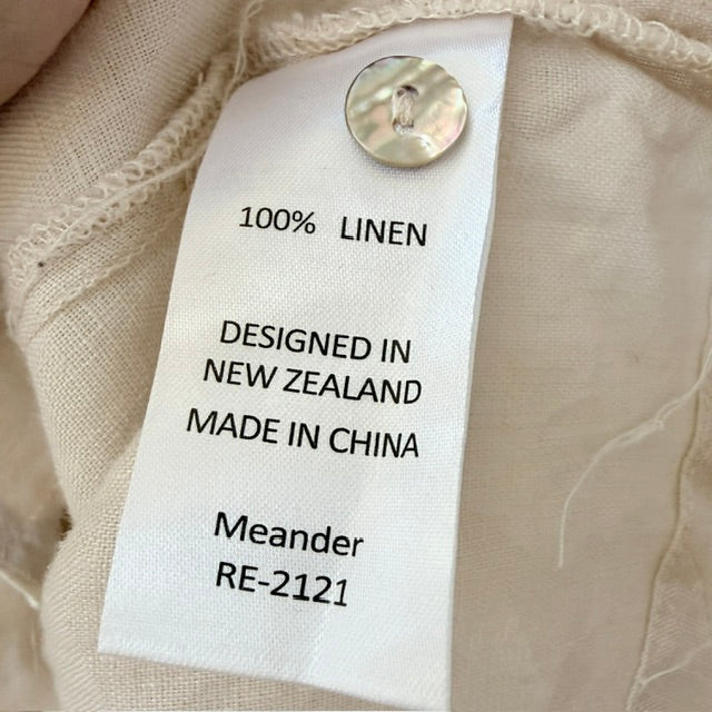 RE:UNION LABEL / natural linen short-sleeve button-down shirt / 12 (3927449369746165631)