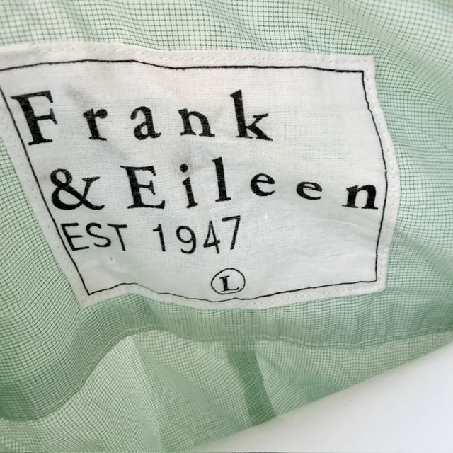 FRANK & EILEEN / mint green + white check cotton barry button-down shirt / L (3927449400040787865)