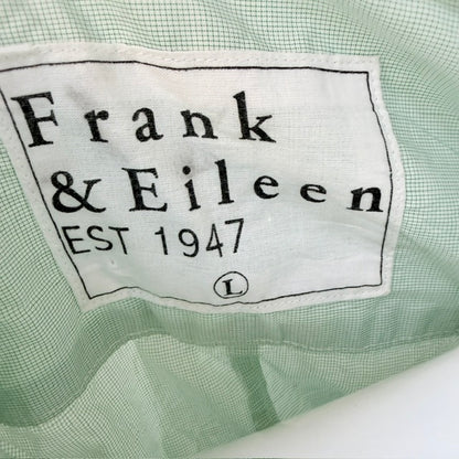 FRANK & EILEEN / mint green + white check cotton barry button-down shirt / L (3927449400040787865)