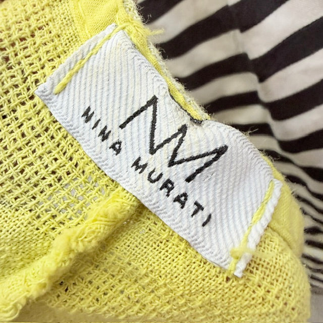 NINA MURATI / bright floral print cotton top / M (3927449407192281166)