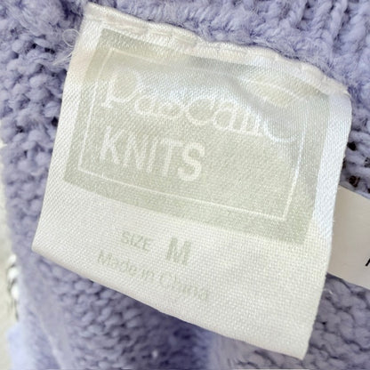 1980s nz vintage / PASCALE KNITS / lavender knit short-sleeve polo top / S/M (3927449438552449301)
