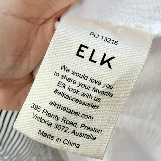 ELK / white shaped cotton tee / 8 (3927449455468139497)