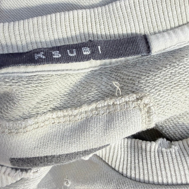 KSUBI / green distressed sweatshirt / L (3927449467074475601)