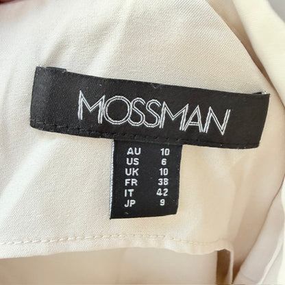 MOSSMAN / cream cowl neck sleeveless top / 10 (3927449489013735306)
