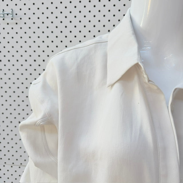 LULULEMON / off-white button-down long-sleeve shirt / s (3927449515318159412)
