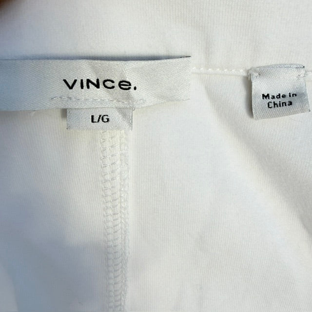 VINCE / soft white sip up jacket / L (3927449616814544841)