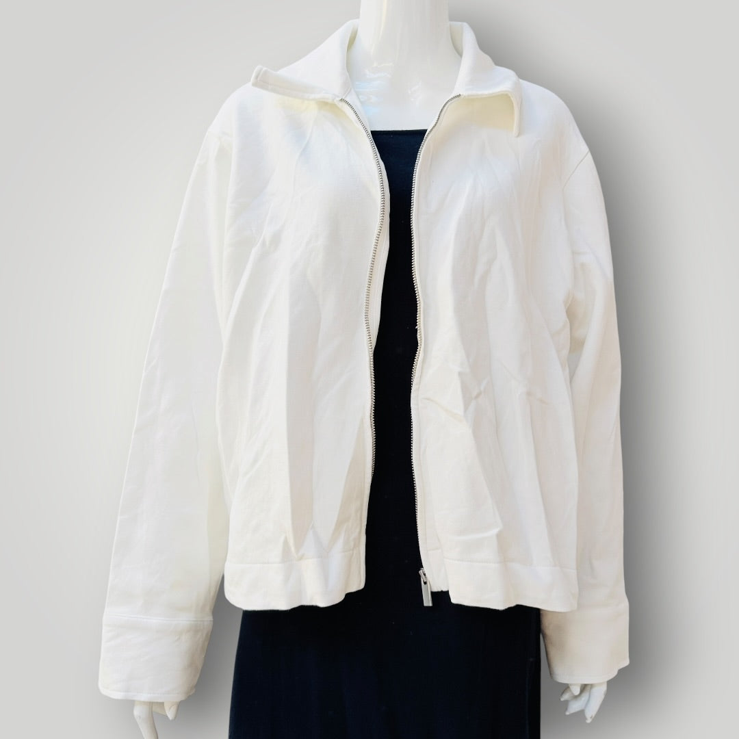 VINCE / soft white sip up jacket / L (3927449790093802108)