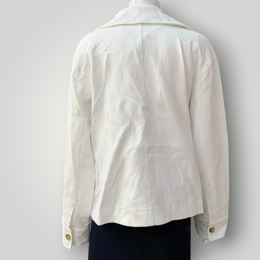 VINCE / soft white sip up jacket / L (3927449792671071864)