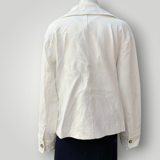 VINCE / soft white sip up jacket / L (3927449792671071864)