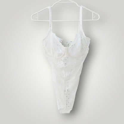 PLEASURE STATE / white lace bodysuit / 12D / new with tags (3927449800935781514)