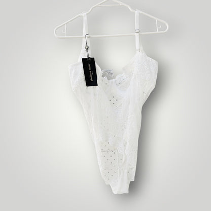 PLEASURE STATE / white lace bodysuit / 12D / new with tags (3927449802295117885)