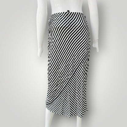 MOOCHI / 'envision' black and white striped bias-cut midi skirt / 10 (3927449807790631808)