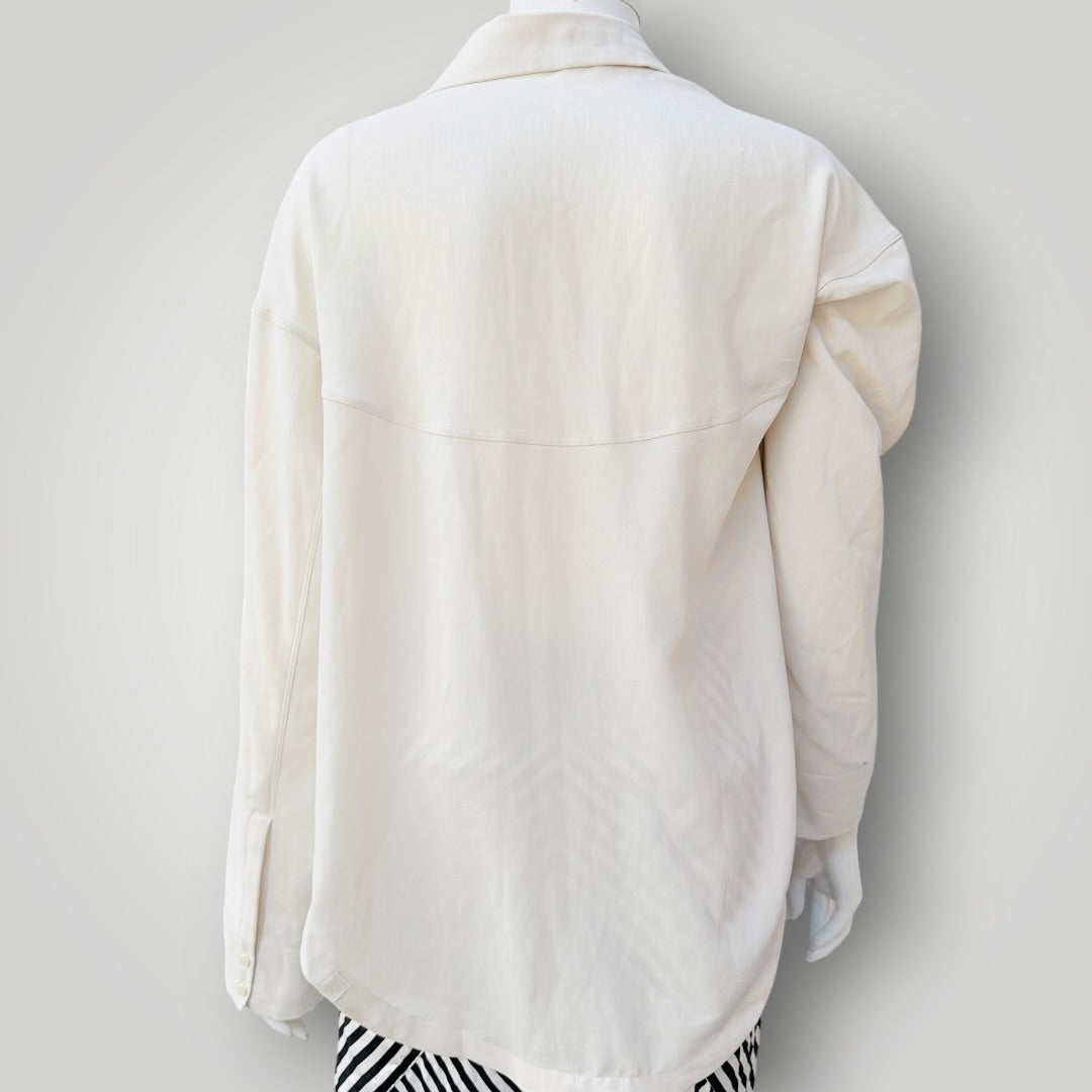 LULULEMON / off-white button-down long-sleeve shirt / s (3927449838038620651)