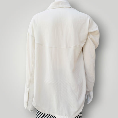 LULULEMON / off-white button-down long-sleeve shirt / s (3927449838038620651)