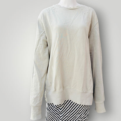 KSUBI / green distressed sweatshirt / L (3927449864210385631)