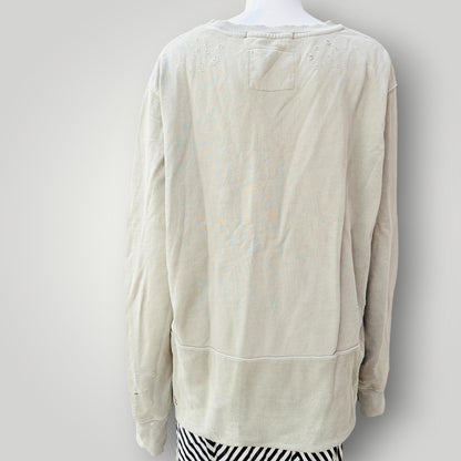 KSUBI / green distressed sweatshirt / L (3927449866032712955)