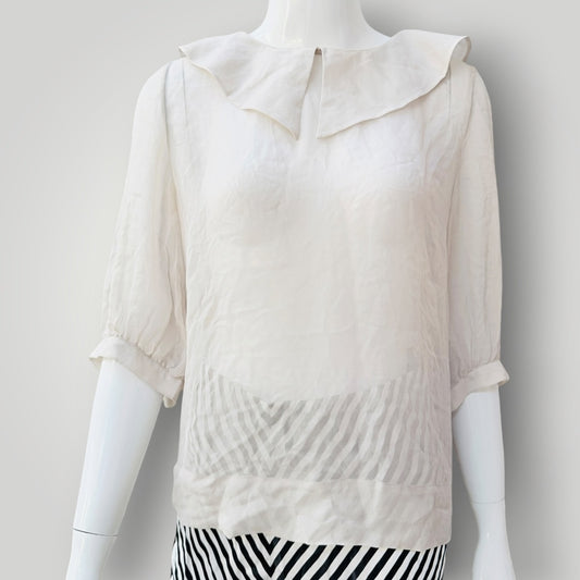 TRELISE COOPER / silk blouse with collar detail / 8 (3927449872015741550)
