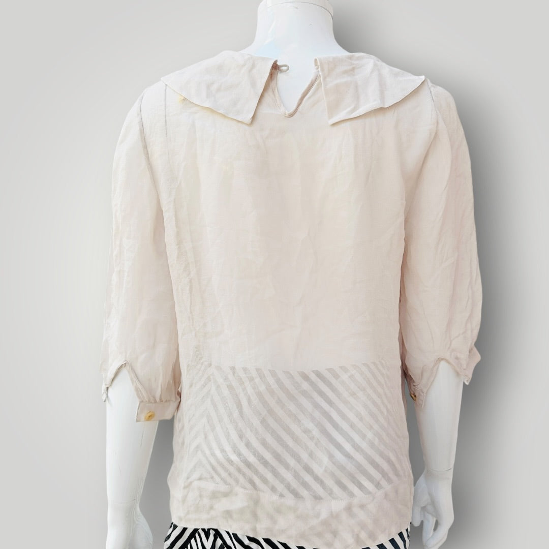 TRELISE COOPER / silk blouse with collar detail / 8 (3927449873617427969)
