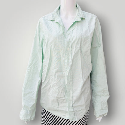 FRANK & EILEEN / mint green + white check cotton barry button-down shirt / L (3927449902195347179)