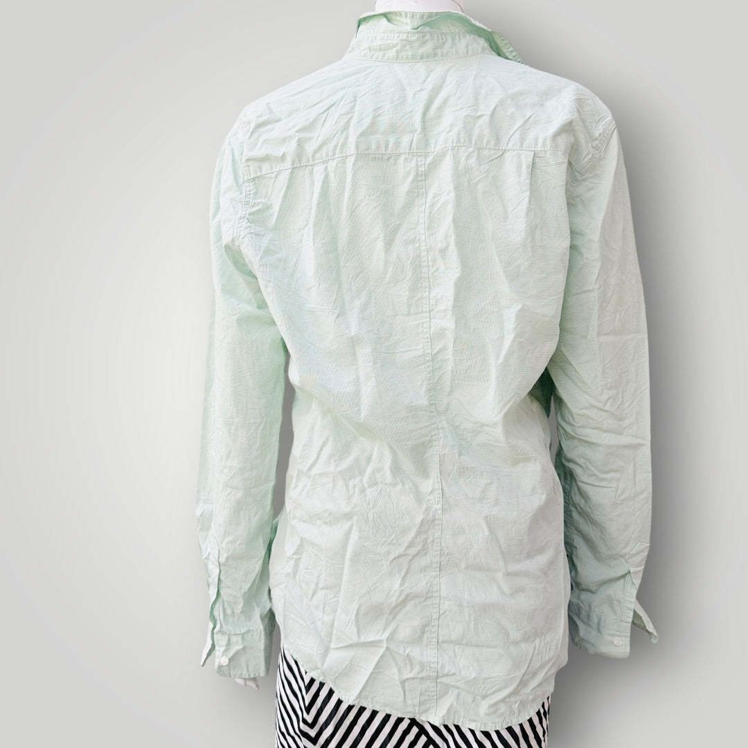 FRANK & EILEEN / mint green + white check cotton barry button-down shirt / L (3927449904426697119)