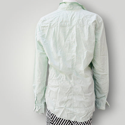 FRANK & EILEEN / mint green + white check cotton barry button-down shirt / L (3927449904426697119)