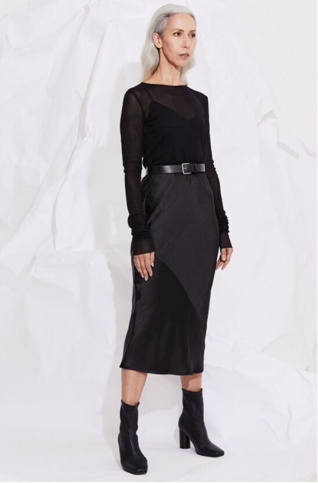 MOOCHI / 'envision' black and white striped bias-cut midi skirt / 10 (3927457838020947946)