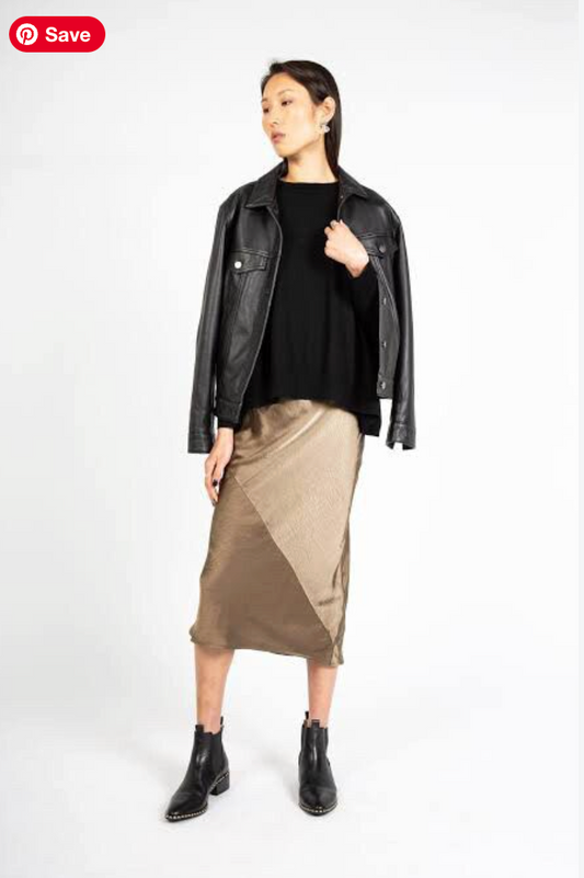 MOOCHI / 'envision' black and white striped bias-cut midi skirt / 10 (3927457840135084001)