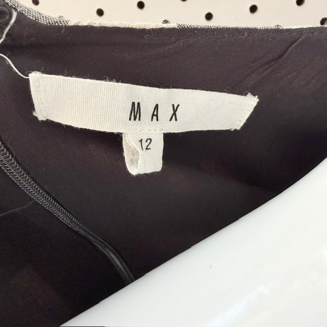 MAX / balloon sleeved mini dress / gingham / 12 (3927693548979776944)