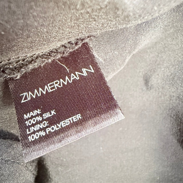 ZIMMERMAN / silk balconette dress in black / s (3927693694175770698)