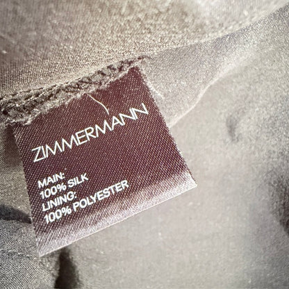 ZIMMERMAN / silk balconette dress in black / s (3927693694175770698)