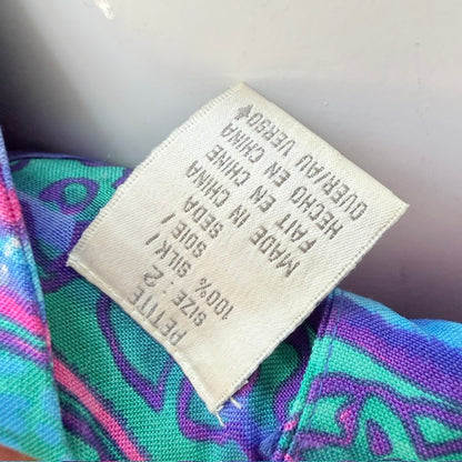 1990s american vintage / LIZ CLAIBORNE / silk shift dress / S (3927693719811599958)