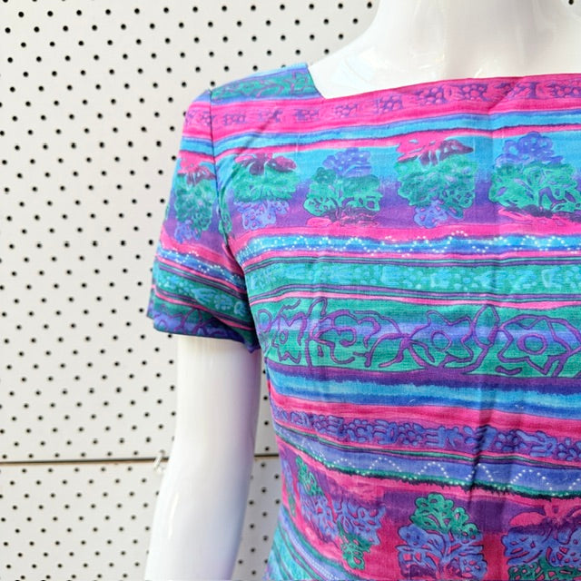 1990s american vintage / LIZ CLAIBORNE / silk shift dress / S (3927693723631888902)