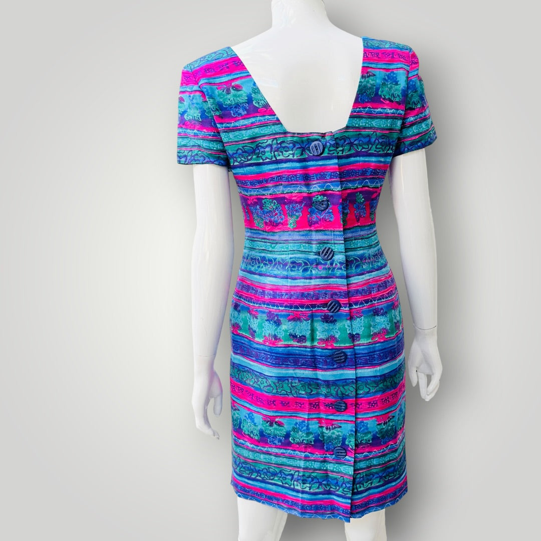 1990s american vintage / LIZ CLAIBORNE / silk shift dress / S (3927694139093847723)
