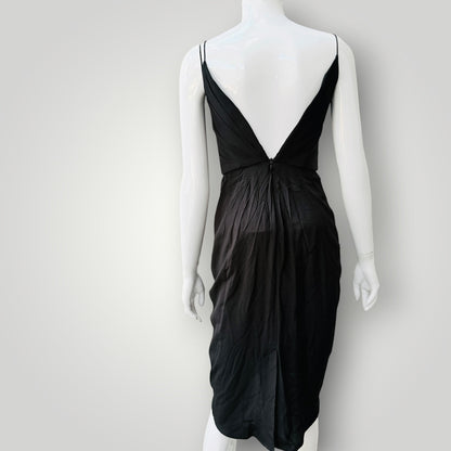 ZIMMERMAN / silk balconette dress in black / s (3927694148598233841)