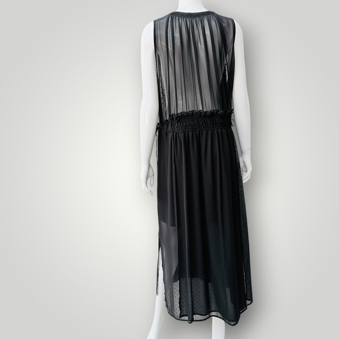 RUBY / semi heer plunge midi dress / 10 (3927694205846604818)