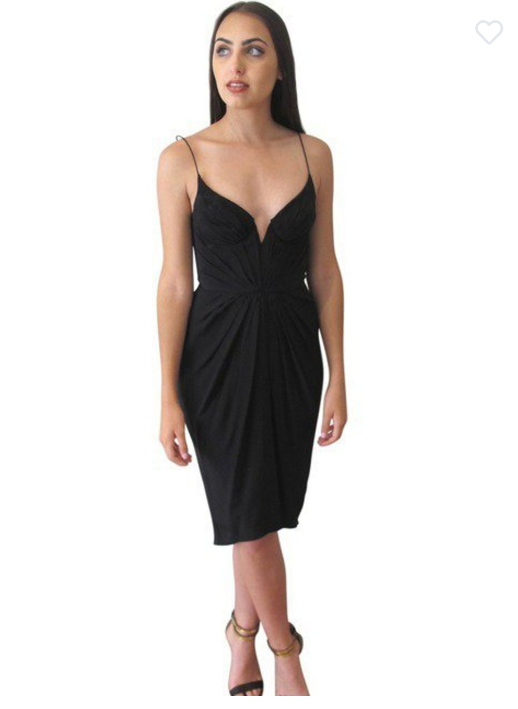 ZIMMERMAN / silk balconette dress in black / s (3927963378066072818)